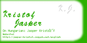 kristof jasper business card